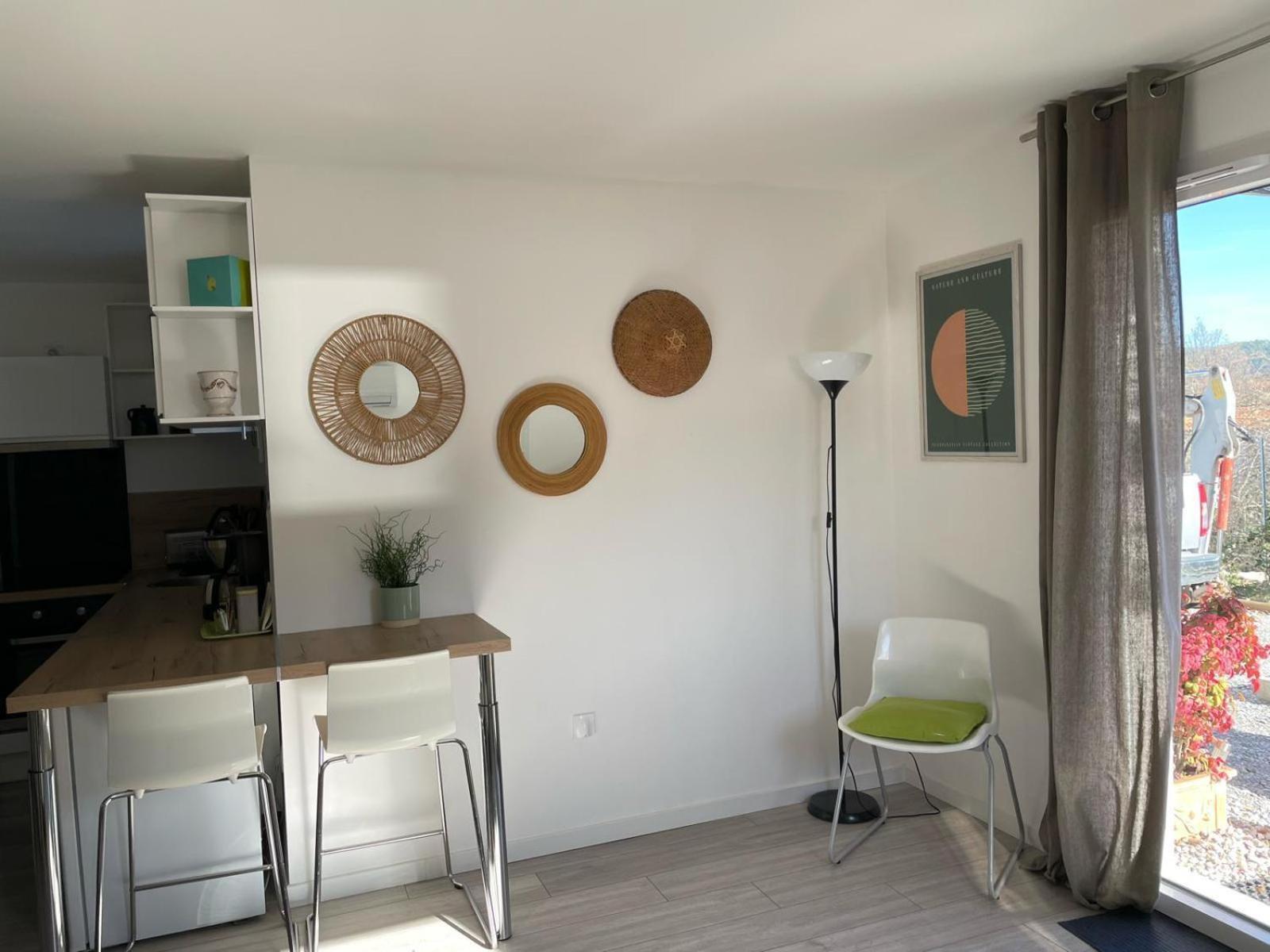 Joli studio en rez de jardin Mercuer Extérieur photo